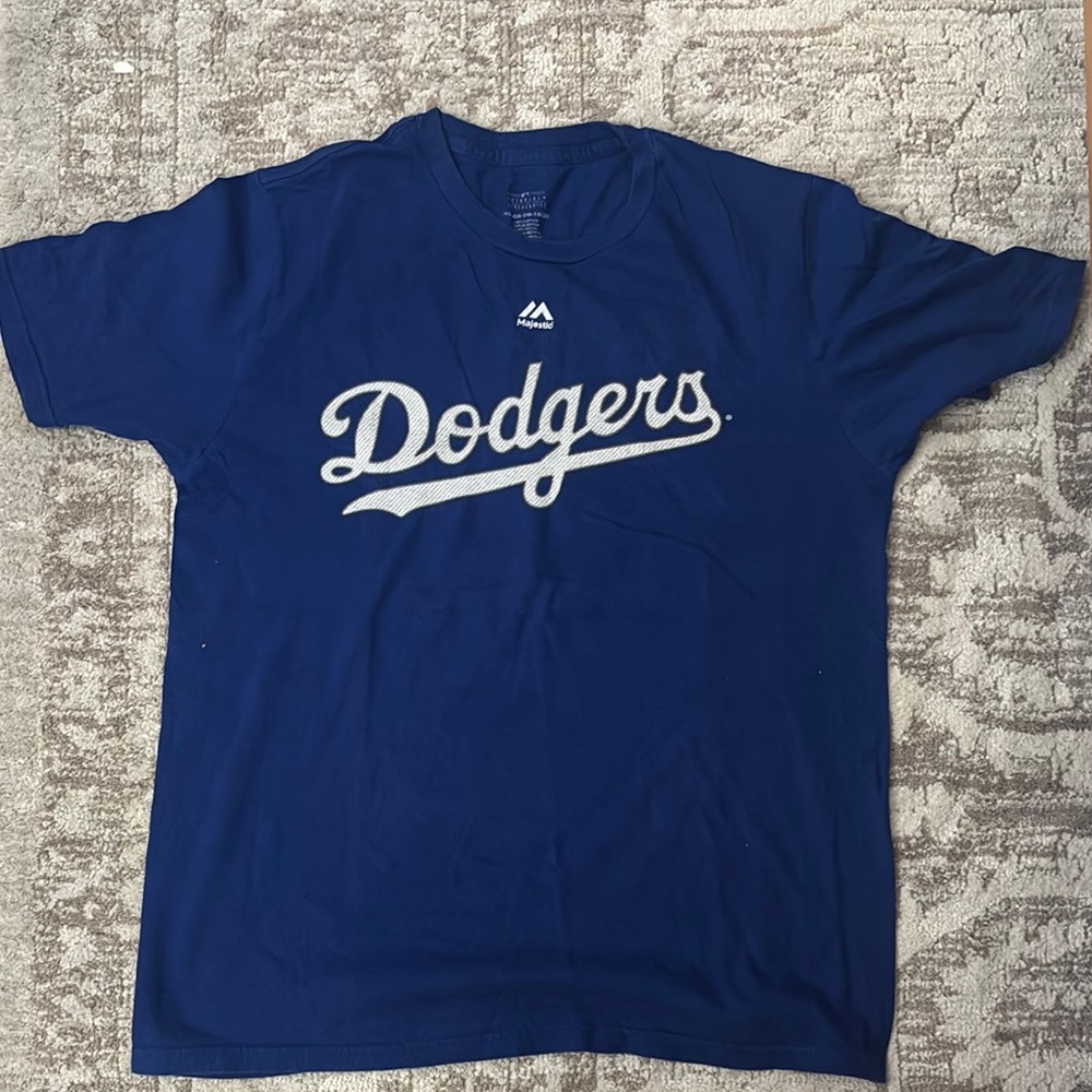 Majestic Dodgers Blue Short Sleeve Tee